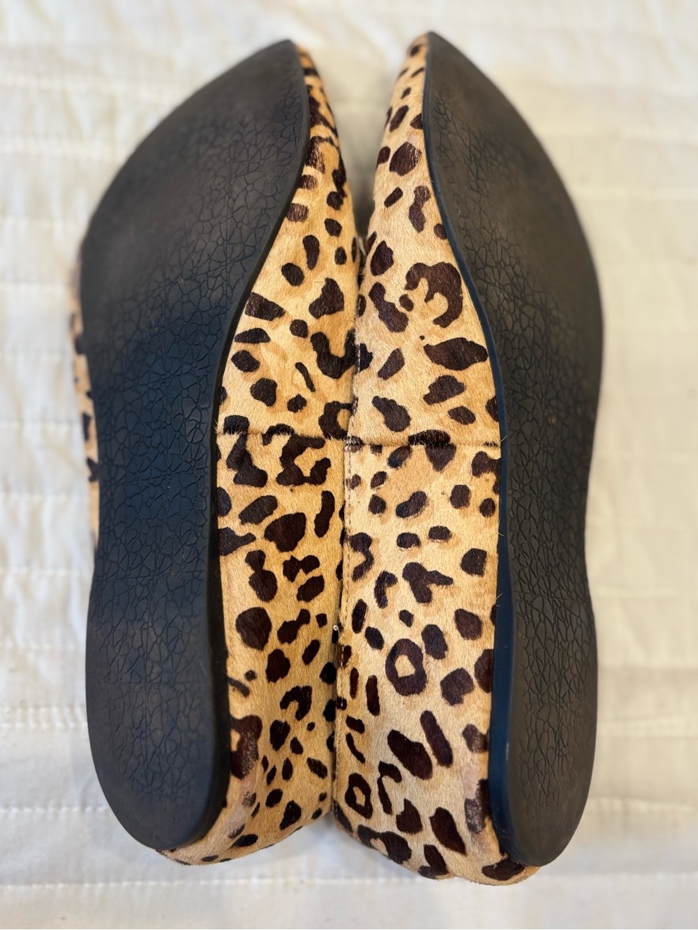 Steve Madden Feather Leopard Print Calf Hair Pointed Toe Loafers Womens 8.5 - Picture 2 of 5